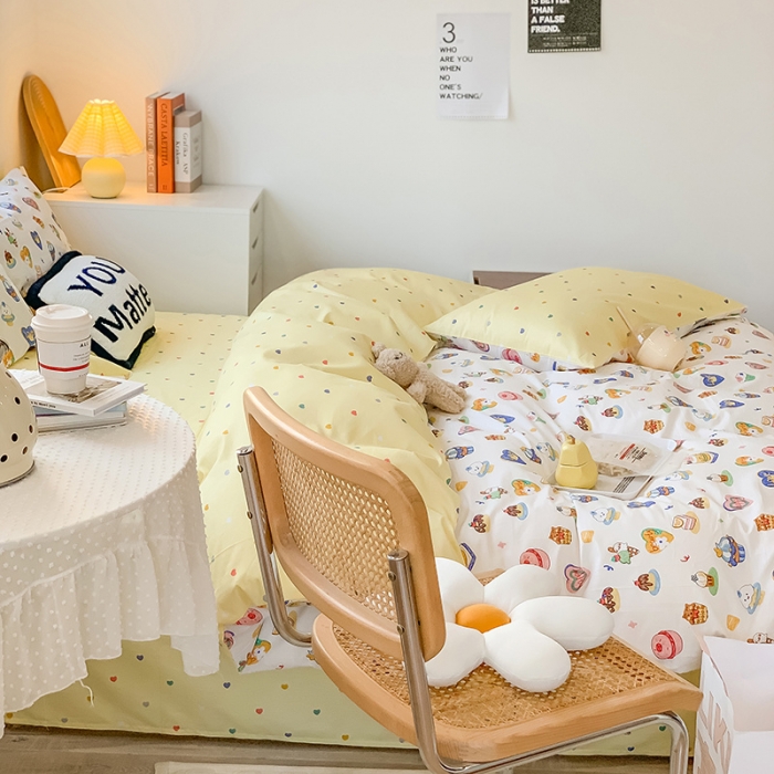 91家纺网 家纺一手货源 找家纺 澳萝拉 2023新款全棉印花四件套会员减5元 甜心花园