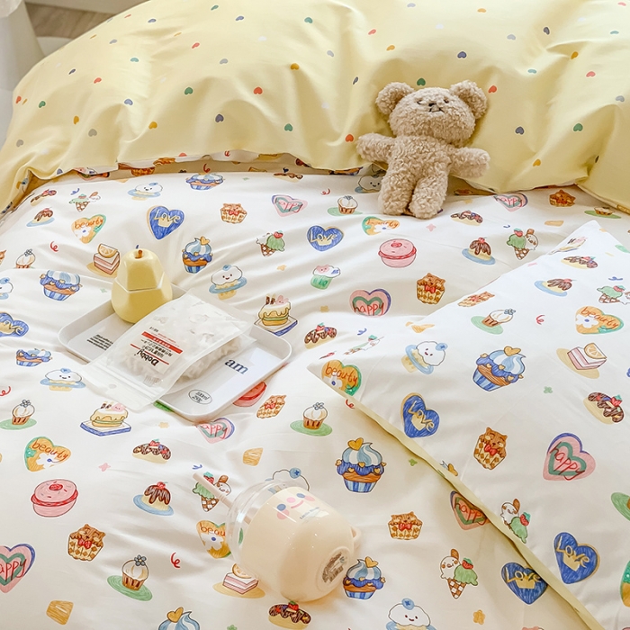 91家纺网 家纺一手货源 找家纺 澳萝拉 2023新款全棉印花四件套会员减5元 甜心花园