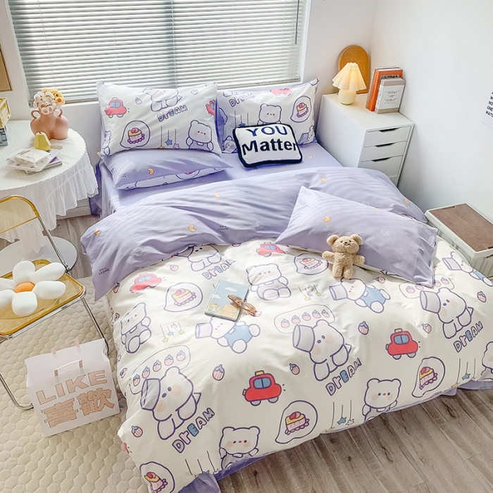 91家纺网 家纺一手货源 找家纺 澳萝拉 2023新款全棉印花四件套会员减5元 童话镇