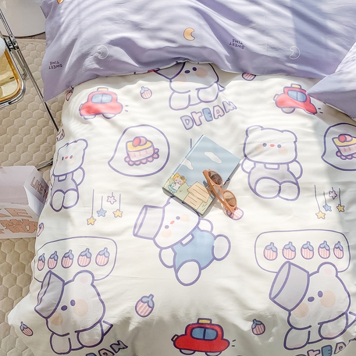 91家纺网 家纺一手货源 找家纺 澳萝拉 2023新款全棉印花四件套会员减5元 童话镇