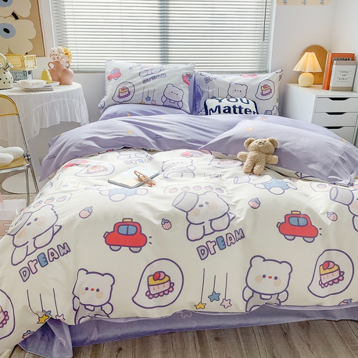 91家纺网 家纺一手货源 找家纺 澳萝拉 2023新款全棉印花四件套会员减5元 童话镇