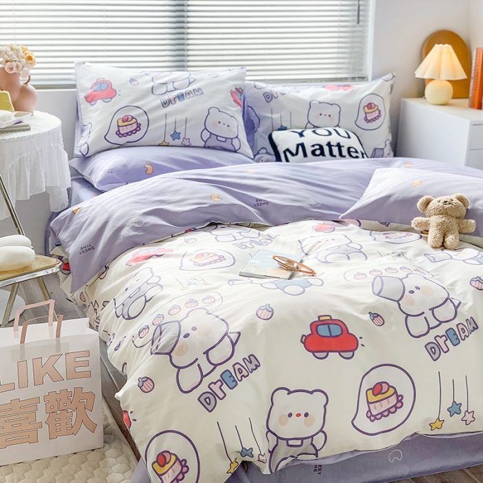 91家纺网 家纺一手货源 找家纺 澳萝拉 2023新款全棉印花四件套会员减5元 童话镇