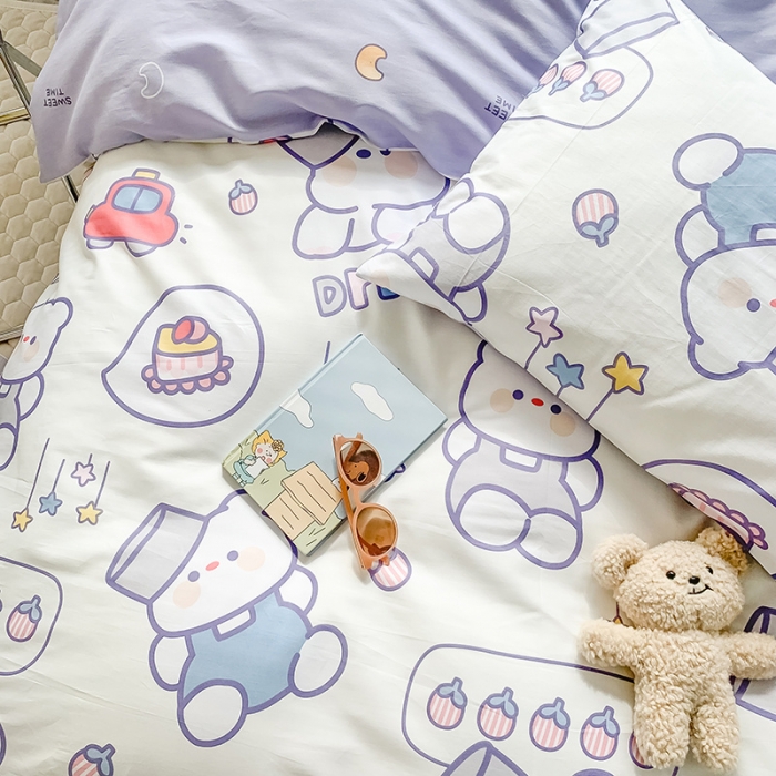 91家纺网 家纺一手货源 找家纺 澳萝拉 2023新款全棉印花四件套会员减5元 童话镇