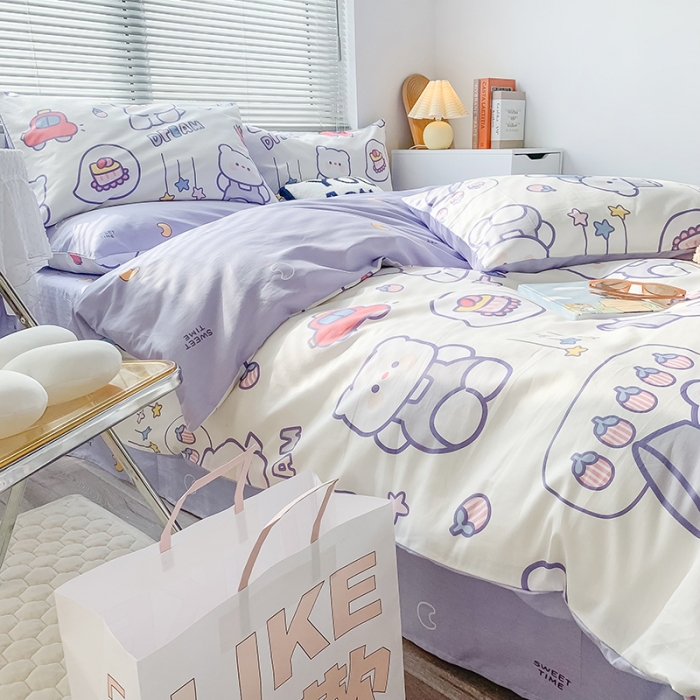 91家纺网 家纺一手货源 找家纺 澳萝拉 2023新款全棉印花四件套会员减5元 童话镇