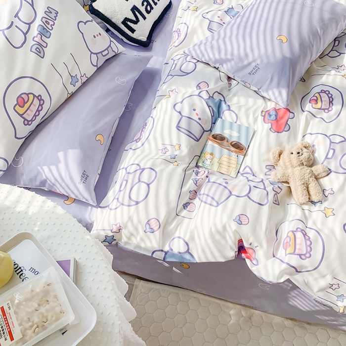 91家纺网 家纺一手货源 找家纺 澳萝拉 2023新款全棉印花四件套会员减5元 童话镇