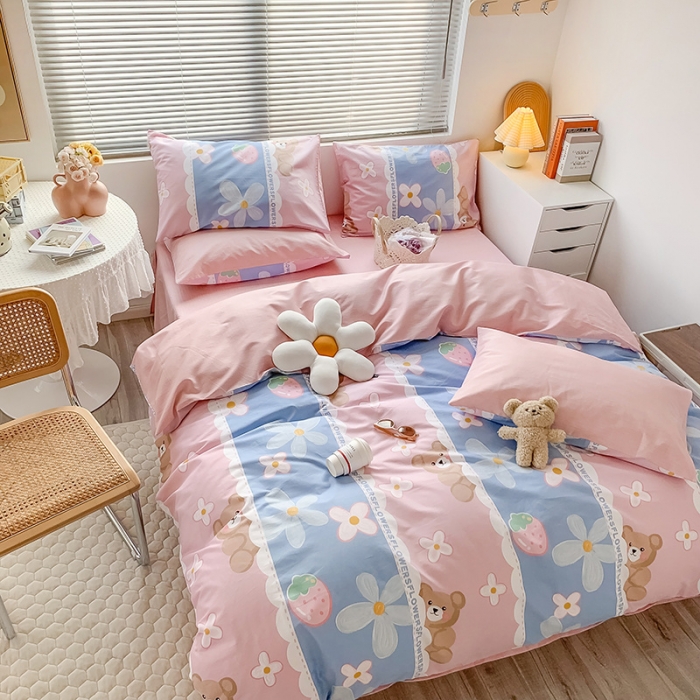 91家纺网 家纺一手货源 找家纺 澳萝拉 2023新款全棉印花四件套会员减5元 元气小熊