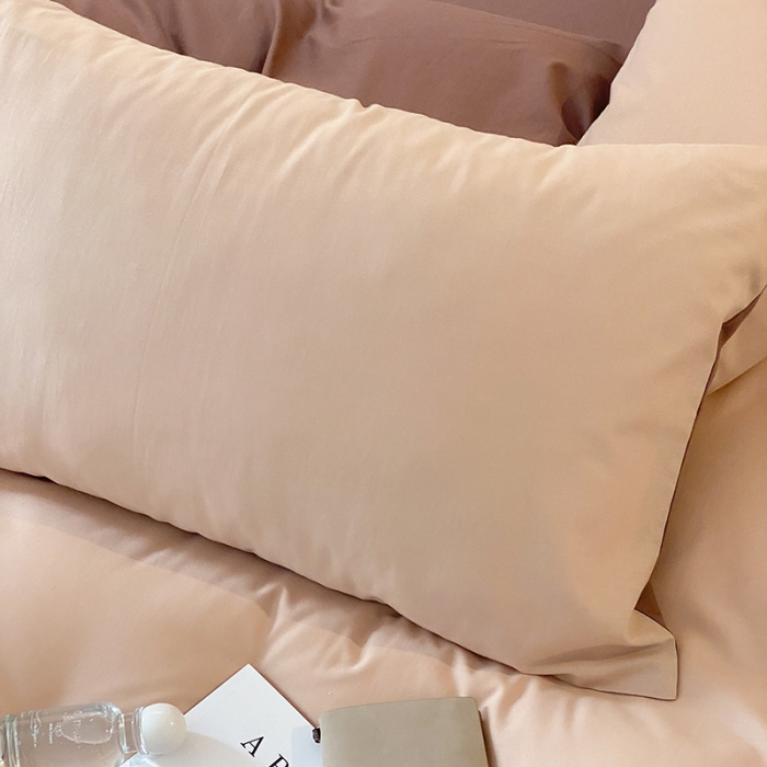 91家纺网 家纺一手货源 找家纺 （总）窝米 2022春季新品素色双拼水洗棉系列四件套