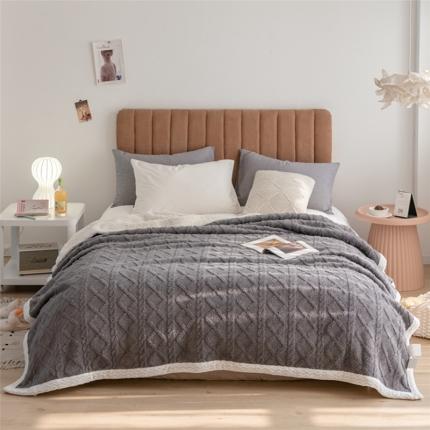 91家纺网 家纺一手货源 找家纺 （总）慕莎2021新款塔芙绒提花羊高克重羊羔绒毛毯多功能盖毯