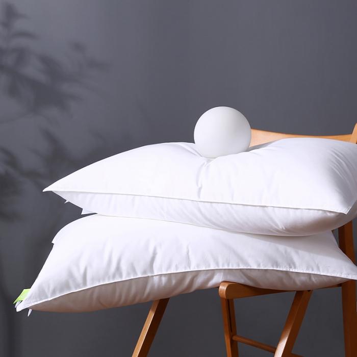 91家纺网 家纺一手货源 找家纺 高端全棉防羽布酒店羽丝绒枕头仪征棉简约成人护颈单人枕芯软枕