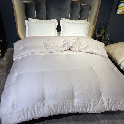 91家纺网 家纺一手货源 找家纺 玖玖爱 2022新款亲水醇鹅绒被 卡其