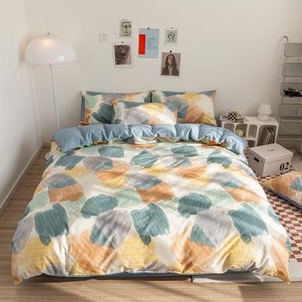 91家纺网 家纺一手货源 找家纺 （总）简宜家居2022新款全棉卡通印花小清新四件套-简约系列