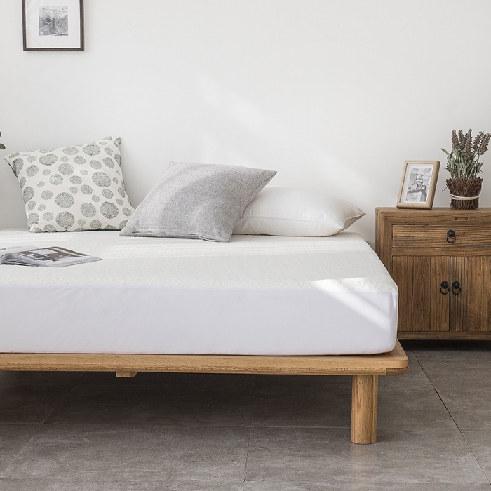 91家纺网 家纺一手货源 找家纺 小米笠 石墨烯空气层夹棉防水床笠 竹纤维雕花款