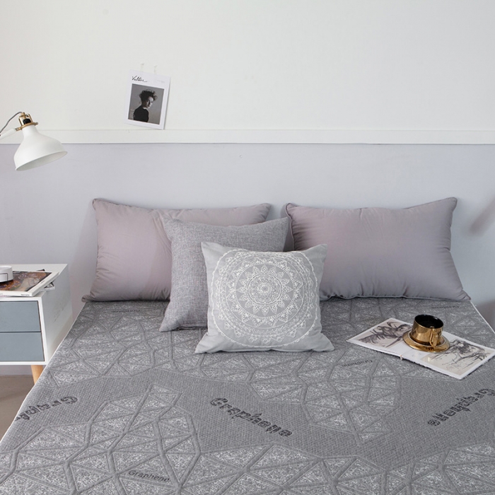 91家纺网 家纺一手货源 找家纺 小米笠 竹纤维空气层夹棉防水床笠 石墨烯经典款