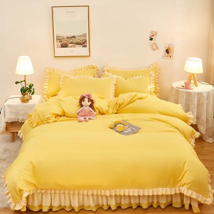 91家纺网 家纺一手货源 找家纺 （总）莉莉安 2025新款韩版公主风亲肤四件套-爱恋系列