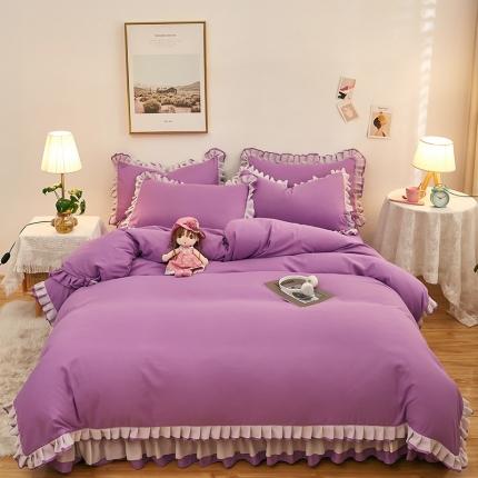 91家纺网 家纺一手货源 找家纺 （总）莉莉安 2025新款韩版公主风亲肤四件套-爱恋系列