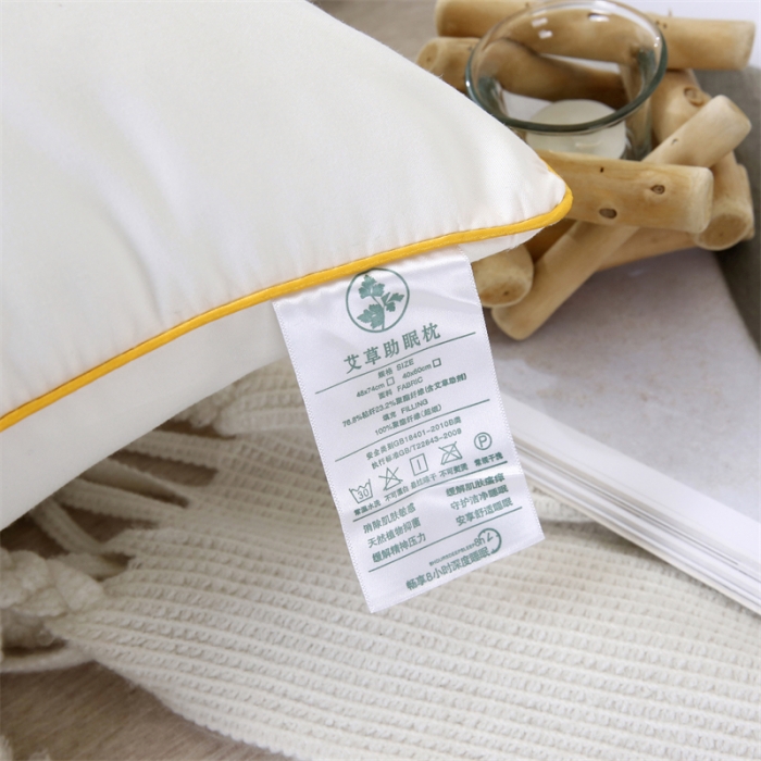 91家纺网 家纺一手货源 找家纺 天意美 2022新款磨毛艾草枕 磨毛单边艾草黄色