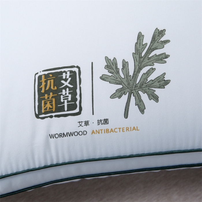 91家纺网 家纺一手货源 找家纺 天意美 2022新款磨毛艾草枕 磨毛立体艾草蓝色