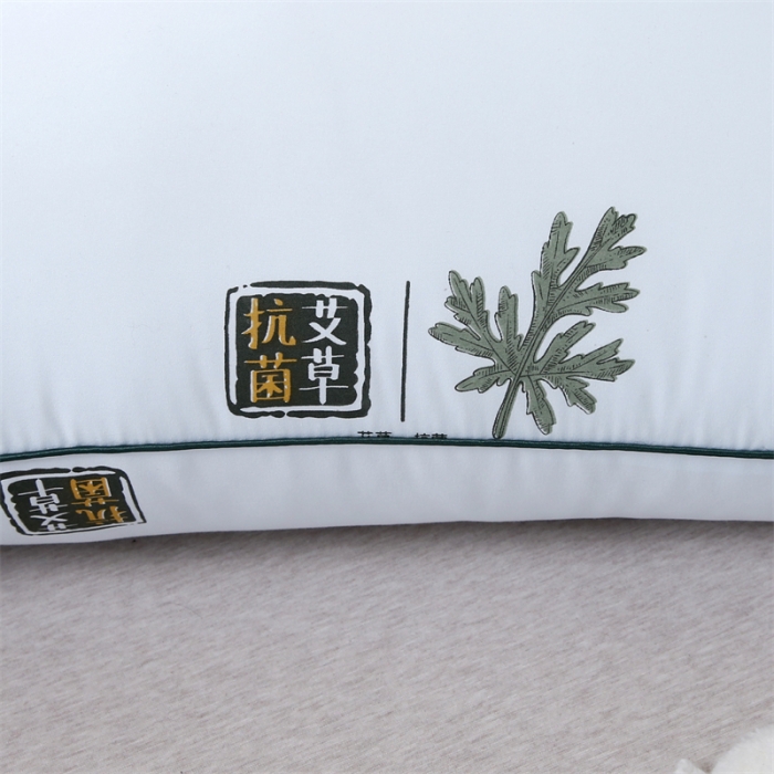 91家纺网 家纺一手货源 找家纺 天意美 2022新款磨毛艾草枕 磨毛单边艾草蓝色