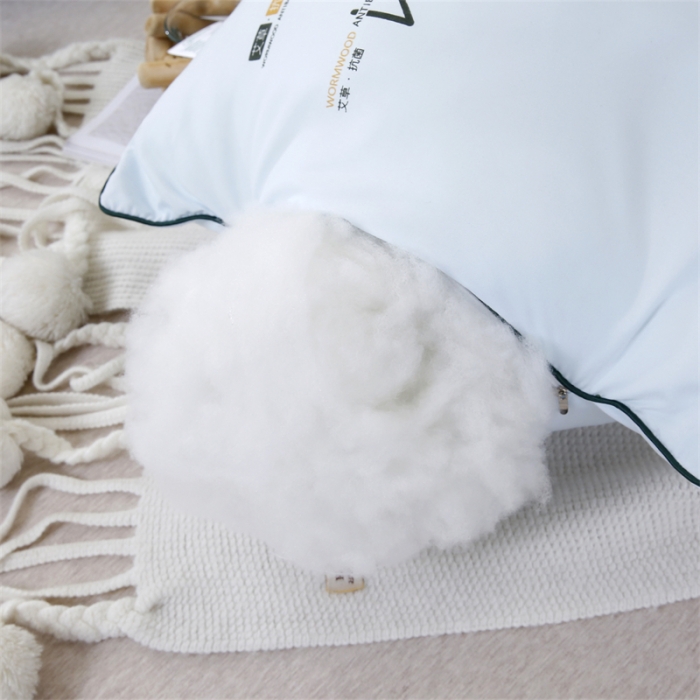 91家纺网 家纺一手货源 找家纺 天意美 2022新款磨毛艾草枕 磨毛单边艾草蓝色