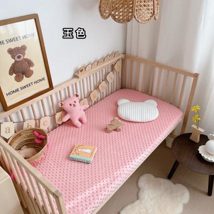 91家纺网 家纺一手货源 找家纺 星期八 2022新款豆豆绒床笠 玉色