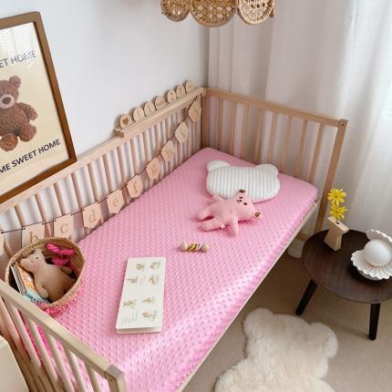 星期八 2022新款豆豆绒床笠 粉色