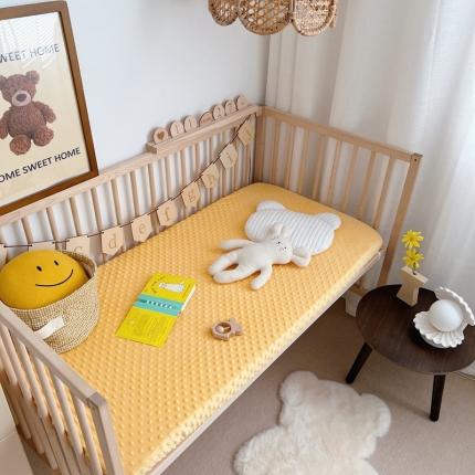 星期八 2022新款豆豆绒床笠 黄色