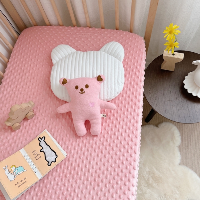 91家纺网 家纺一手货源 找家纺 星期八 2022新款豆豆绒床笠 玉色