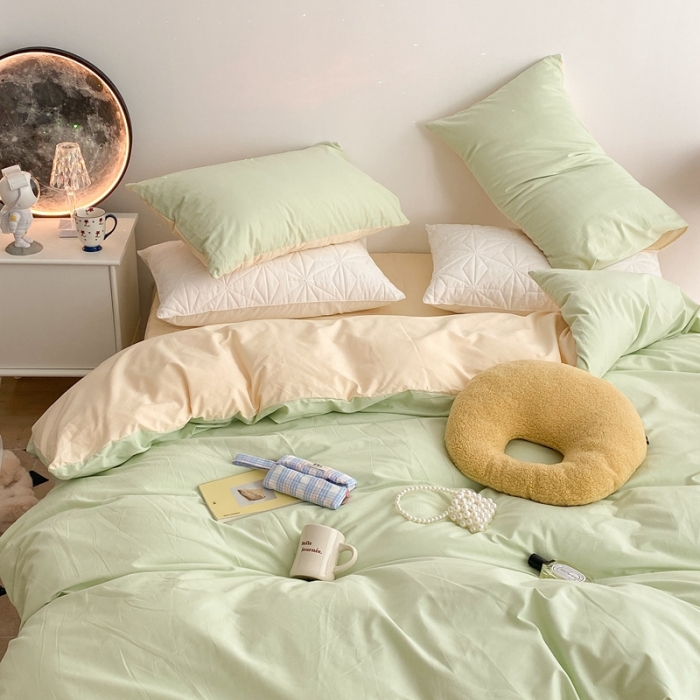 91家纺网 家纺一手货源 找家纺 （总）昔可家纺 2021新款双拼加厚磨毛四件套