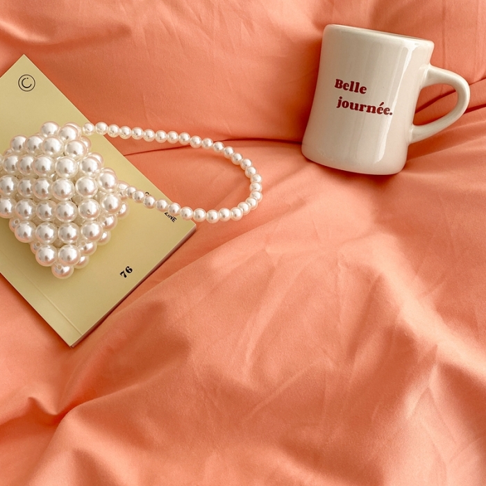 91家纺网 家纺一手货源 找家纺 昔可家纺 2021新款双拼加厚磨毛四件套 奶桔双拼