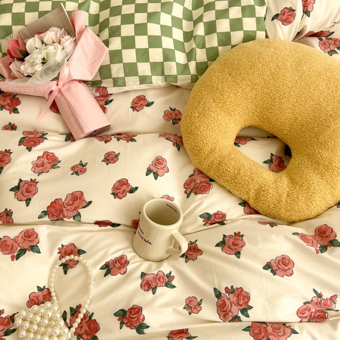 91家纺网 家纺一手货源 找家纺 （总）昔可家纺 2022新款13372全棉百褶花边四件套