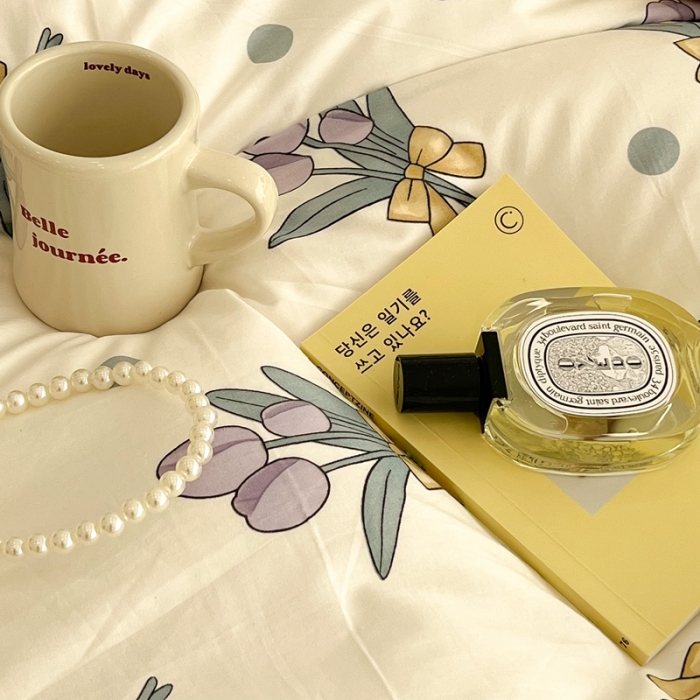 91家纺网 家纺一手货源 找家纺 昔可家纺 2022新款13372全棉百褶花边四件套 紫郁金仙子