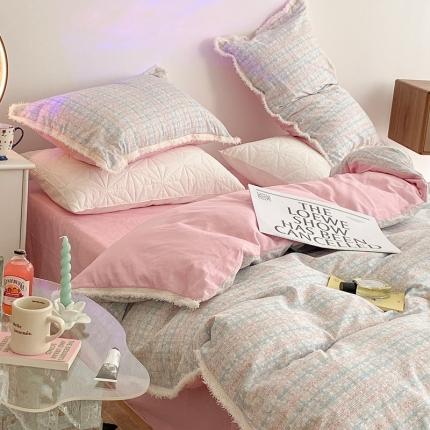 91家纺网 家纺一手货源 找家纺 （总）昔可家纺 2022新款13372全棉香香风流苏边四件套