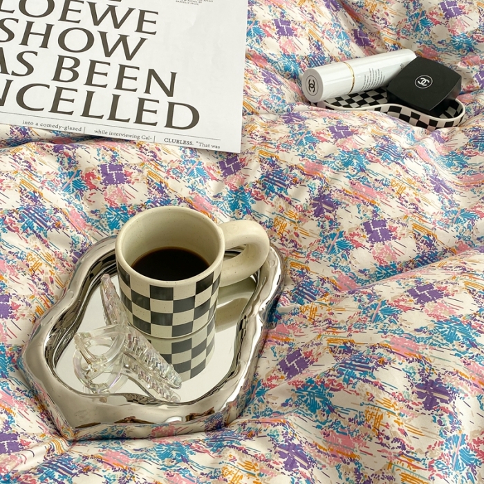 91家纺网 家纺一手货源 找家纺 昔可家纺 2022新款13372全棉香香风流苏边四件套 香香紫流苏