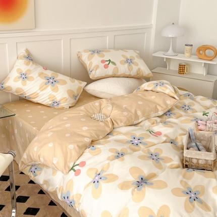 91家纺网 家纺一手货源 找家纺 总昔可家纺 2022新款13372全棉普通款花花系列四件套