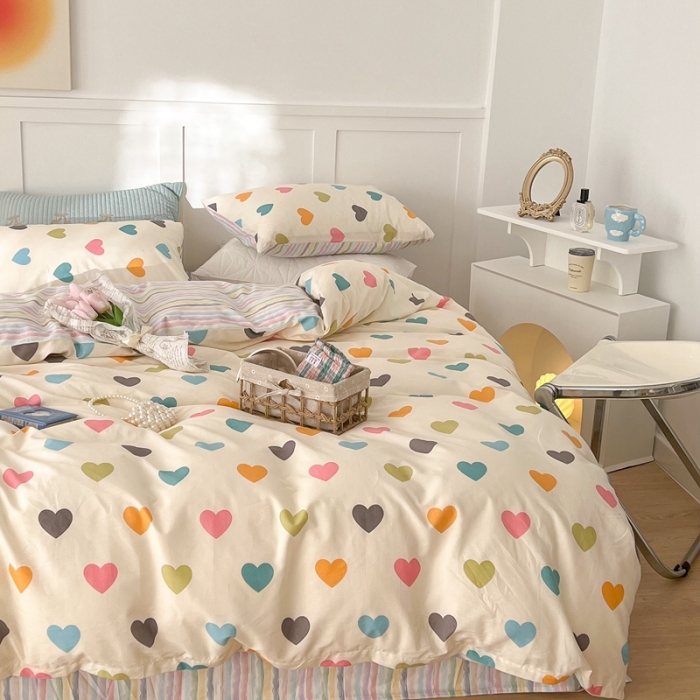 91家纺网 家纺一手货源 找家纺 总昔可家纺 2022新款13372全棉普通款简约ins四件套