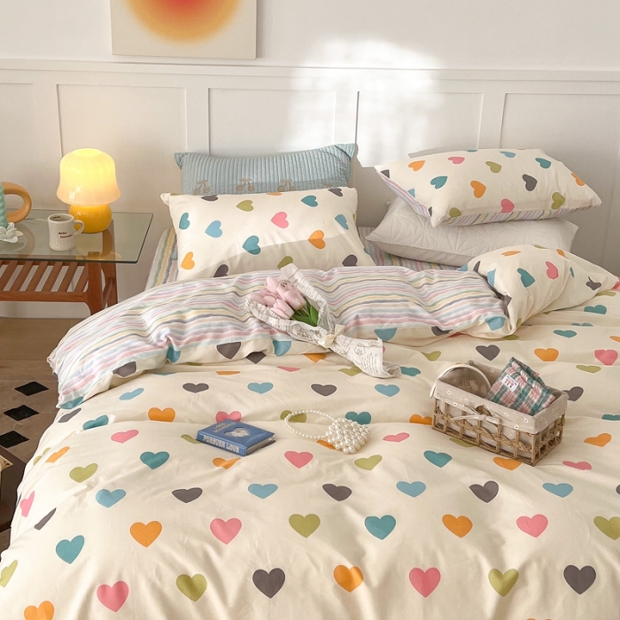 91家纺网 家纺一手货源 找家纺 总昔可家纺 2022新款13372全棉普通款简约ins四件套