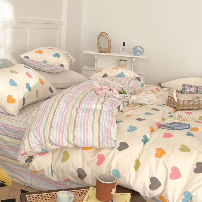 91家纺网 家纺一手货源 找家纺 总昔可家纺 2022新款13372全棉普通款简约ins四件套