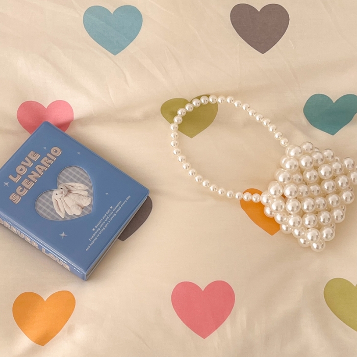 91家纺网 家纺一手货源 找家纺 昔可家纺 2022新款13372全棉普通款简约ins四件套 彩色心