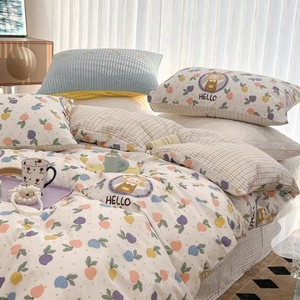 91家纺网 家纺一手货源 找家纺 （总）昔可家纺 2022新款13372全棉普通款卡通四件套