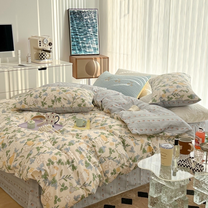 91家纺网 家纺一手货源 找家纺 （总）昔可家纺 2022新款13372全棉普通款卡通四件套