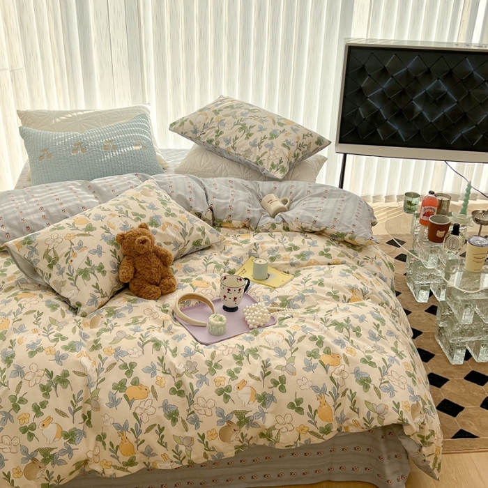 91家纺网 家纺一手货源 找家纺 （总）昔可家纺 2022新款13372全棉普通款卡通四件套