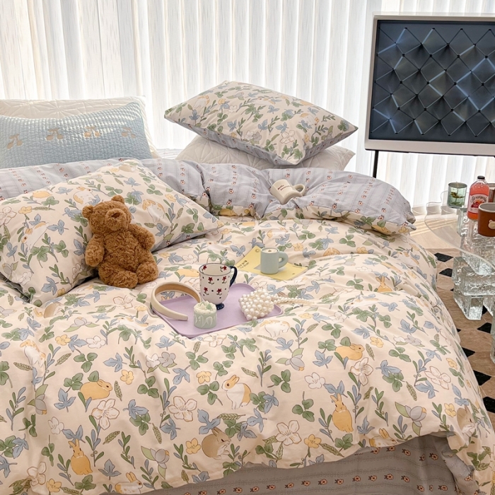 91家纺网 家纺一手货源 找家纺 （总）昔可家纺 2022新款13372全棉普通款卡通四件套