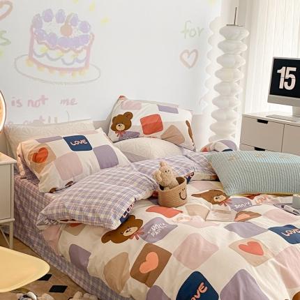 91家纺网 家纺一手货源 找家纺 （总）昔可家纺 2022新款13372全棉普通款四件套