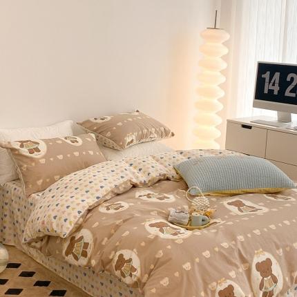 91家纺网 家纺一手货源 找家纺 （总）昔可家纺 2022新款13372全棉普通款四件套