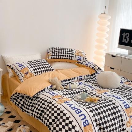 91家纺网 家纺一手货源 找家纺 （总）昔可家纺 2022新款13372全棉普通款四件套