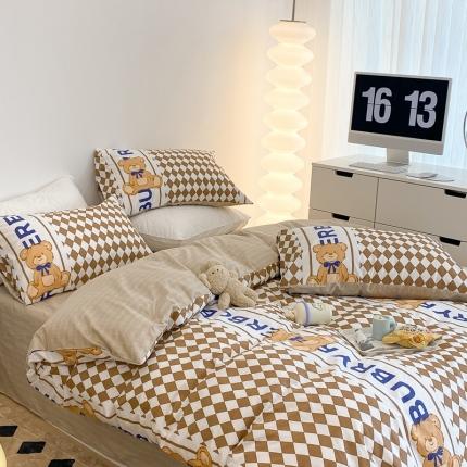 91家纺网 家纺一手货源 找家纺 （总）昔可家纺 2022新款13372全棉普通款四件套