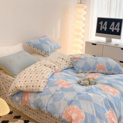 91家纺网 家纺一手货源 找家纺 （总）昔可家纺 2022新款13372全棉普通款四件套