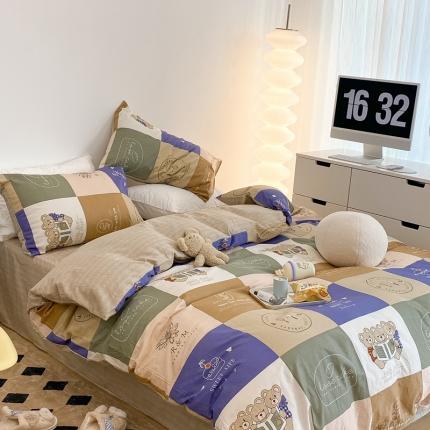 91家纺网 家纺一手货源 找家纺 （总）昔可家纺 2022新款13372全棉普通款四件套