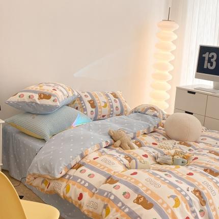 91家纺网 家纺一手货源 找家纺 （总）昔可家纺 2022新款13372全棉普通款四件套