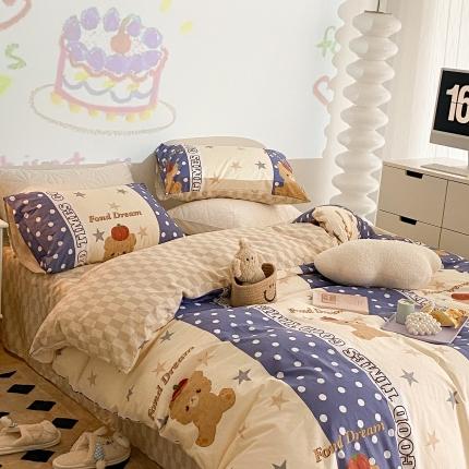 91家纺网 家纺一手货源 找家纺 （总）昔可家纺 2022新款13372全棉普通款四件套